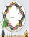 Retro Abstract Drops I - Modern Round or Oval Wall Mirror - Quatrefoil