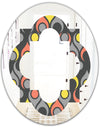 Retro Abstract Drops I - Modern Round or Oval Wall Mirror - Quatrefoil