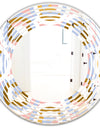 Circular geometric shapes pattern - Modern Round or Oval Wall Mirror - Wave