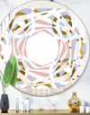 Circular geometric shapes pattern - Modern Round or Oval Wall Mirror - Whirl