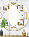 Circular geometric shapes pattern - Modern Round or Oval Wall Mirror - Quatrefoil