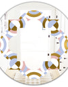 Circular geometric shapes pattern - Modern Round or Oval Wall Mirror - Quatrefoil
