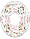 Circular geometric shapes pattern - Modern Round or Oval Wall Mirror - Whirl