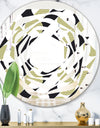 Circular Abstract Retro Geometric II - Modern Round or Oval Wall Mirror - Whirl