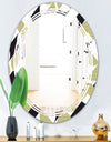 Circular Abstract Retro Geometric II - Modern Round or Oval Wall Mirror - Triple C