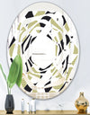 Circular Abstract Retro Geometric II - Modern Round or Oval Wall Mirror - Whirl