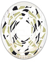 Circular Abstract Retro Geometric II - Modern Round or Oval Wall Mirror - Whirl