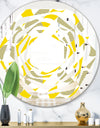 Abstract Retro Geometric II - Modern Round or Oval Wall Mirror - Whirl