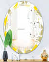 Abstract Retro Geometric II - Modern Round or Oval Wall Mirror - Triple C