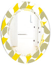 Abstract Retro Geometric II - Modern Round or Oval Wall Mirror - Triple C