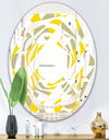 Abstract Retro Geometric II - Modern Round or Oval Wall Mirror - Whirl