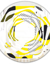 Circular Abstract Retro Geometric I - Modern Round or Oval Wall Mirror - Whirl