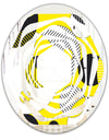 Circular Abstract Retro Geometric I - Modern Round or Oval Wall Mirror - Whirl