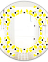 Retro Geometric Design I - Modern Round or Oval Wall Mirror - Space