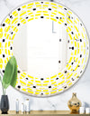 Retro Geometric Design I - Modern Round or Oval Wall Mirror - Wave