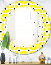 Retro Geometric Design I - Modern Round or Oval Wall Mirror - Triple C