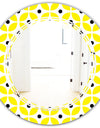 Retro Geometric Design I - Modern Round or Oval Wall Mirror - Triple C
