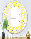 Retro Geometric Design I - Modern Round or Oval Wall Mirror - Wave