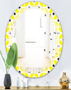 Retro Geometric Design I - Modern Round or Oval Wall Mirror - Triple C