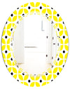 Retro Geometric Design I - Modern Round or Oval Wall Mirror - Triple C
