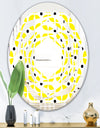 Retro Geometric Design I - Modern Round or Oval Wall Mirror - Whirl