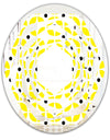 Retro Geometric Design I - Modern Round or Oval Wall Mirror - Whirl