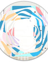Retro Geometrical Abstract Pattern II - Modern Round or Oval Wall Mirror - Whirl