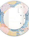 Modern geometric shapes pattern - Modern Round or Oval Wall Mirror - Wave