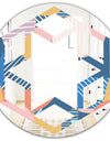 Modern geometric shapes pattern - Modern Round or Oval Wall Mirror - Hexagon Star