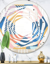 Modern geometric shapes pattern - Modern Round or Oval Wall Mirror - Whirl