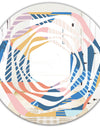Modern geometric shapes pattern - Modern Round or Oval Wall Mirror - Whirl