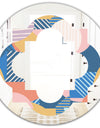 Modern geometric shapes pattern - Modern Round or Oval Wall Mirror - Quatrefoil