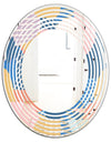 Modern geometric shapes pattern - Modern Round or Oval Wall Mirror - Wave