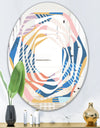 Modern geometric shapes pattern - Modern Round or Oval Wall Mirror - Whirl