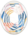 Modern geometric shapes pattern - Modern Round or Oval Wall Mirror - Whirl