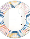 Trendy Contemporary Geometry Shapes Pattern - Modern Round or Oval Wall Mirror - Wave