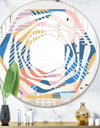 Trendy Contemporary Geometry Shapes Pattern - Modern Round or Oval Wall Mirror - Whirl