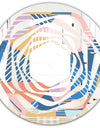 Trendy Contemporary Geometry Shapes Pattern - Modern Round or Oval Wall Mirror - Whirl