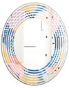 Trendy Contemporary Geometry Shapes Pattern - Modern Round or Oval Wall Mirror - Wave