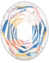 Trendy Contemporary Geometry Shapes Pattern - Modern Round or Oval Wall Mirror - Whirl