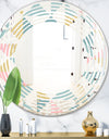 Diamond Retro I - Modern Round or Oval Wall Mirror - Wave