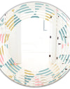 Diamond Retro I - Modern Round or Oval Wall Mirror - Wave