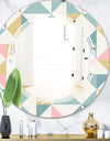 Diamond Retro I - Modern Round or Oval Wall Mirror - Triple C
