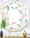 Diamond Retro I - Modern Round or Oval Wall Mirror - Hexagon Star