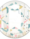 Diamond Retro I - Modern Round or Oval Wall Mirror - Hexagon Star