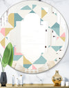Diamond Retro I - Modern Round or Oval Wall Mirror - Quatrefoil