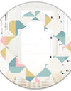 Diamond Retro I - Modern Round or Oval Wall Mirror - Quatrefoil