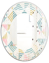 Diamond Retro I - Modern Round or Oval Wall Mirror - Wave