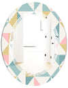 Diamond Retro I - Modern Round or Oval Wall Mirror - Triple C