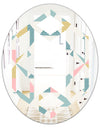 Diamond Retro I - Modern Round or Oval Wall Mirror - Hexagon Star
